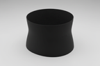 “Photorealistic studio product image of a black rubber sweat band designed to be worn around the belly. Seamless band-style design with no buckle or Velcro, flexible and stretchable rubber material. Clean neutral background, soft lighting, high detail texture, premium fitness and shapewear brand aesthetic.”