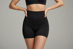 wonen wearing slin belly sapewear black colour no branding fron hips to belly one